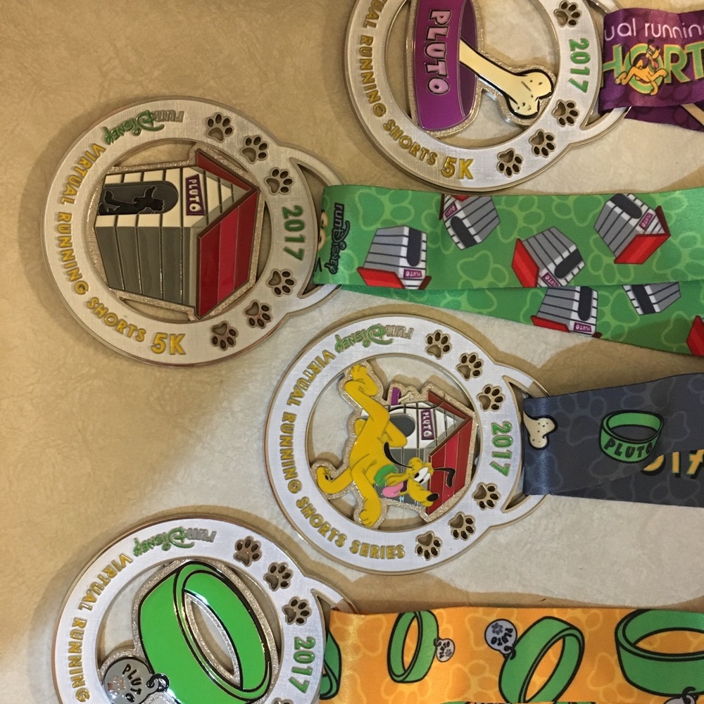 2017 runDisney virtual summer shorts medals